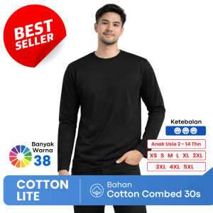 Kaos Cotton Lite - Lengan Panjang