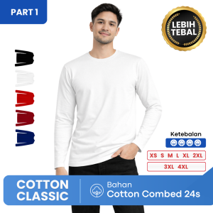 Kaos Cotton Classic - Lengan Panjang
