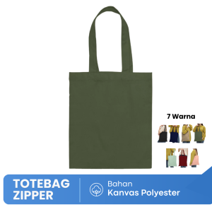 Totebag / Tote Bag Zipper Kanvas Polyester