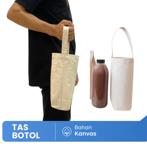Tas Botol Kanvas Natural